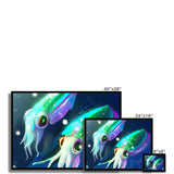 Squids in Sea Framed Print