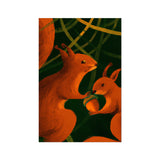 Squirrels in Forrest Rolled Eco Canvas