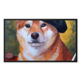 Artist Shiba Inu Framed Canvas