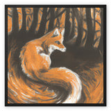 Fox in Forrest Framed Canvas