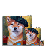 Artist Shiba Inu Rolled Eco Canvas