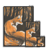 Fox in Forrest Framed Canvas