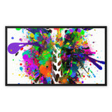 Rainbow Giraffe Framed Canvas