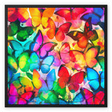 Colorful Butterflies Framed Canvas