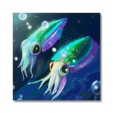 Squids in Sea Canvas