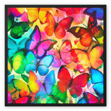 Colorful Butterflies Framed Canvas