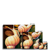 Snail on Leaves Canvas