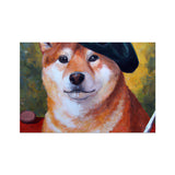 Artist Shiba Inu Rolled Eco Canvas