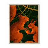 Squirrels in Forrest Framed Print