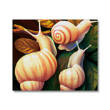 Snail on Leaves Canvas