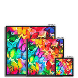 Colorful Butterflies Framed Canvas