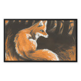 Fox in Forrest Framed Canvas