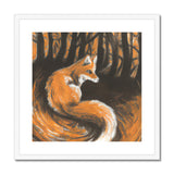 Fox in Forrest Framed & Mounted Print