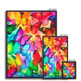 Colorful Butterflies Framed Canvas