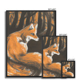 Fox in Forrest Framed Canvas