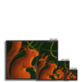 Squirrels in Forrest Framed Canvas