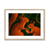 Squirrels in Forrest Framed & Mounted Print